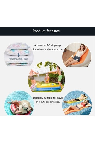 Didadodo Ht-426 Kauçuk Bot Şişme Yatak İçin Usb Hava Pompası, Beyaz