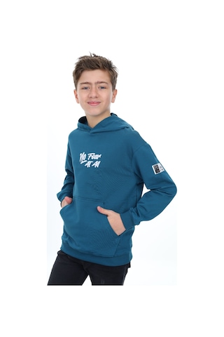 Toontoy Erkek Çocuk Nakışlı Sweatshirt Petrol Mavi