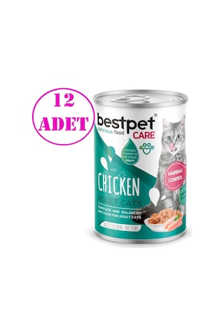 Best Pet Kedi Konservesi Tavuklu Hairball 400 Gr 12 Ad