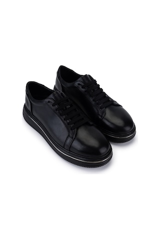 Tamer Tanca Erkek Hakiki Deri Siyah Sneakers & Spor Ayakkabı 870 500 Erk Ayk Sk26-27 Sıyah Dr