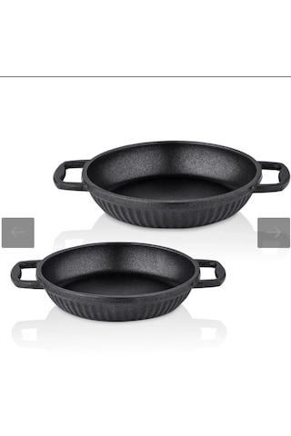 Taç Gravita Döküm 2 Li Sahan Set 20-22 Cm Siyah