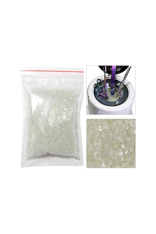 120g Sterilizatör Manikür Ekipmanları Kutusu Pot Nail Art Kuvarsit Boncuk Yüksek Sıcaklık Cam Topu Araçları