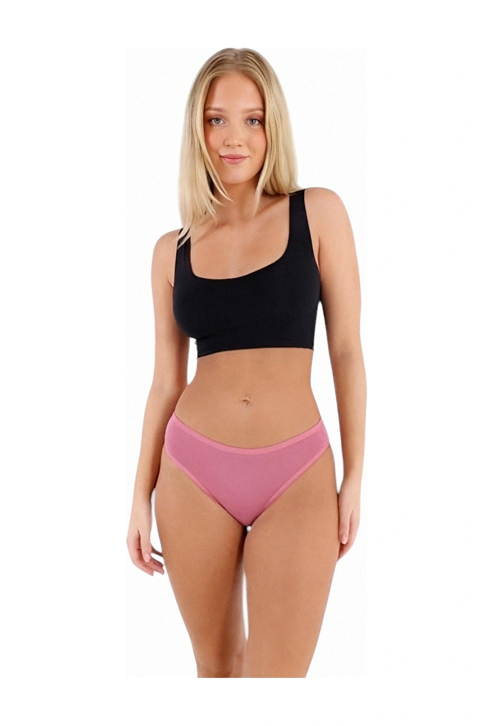 Tezzgelsin Kadın Pamuklu Penye Süprem Kumaş Bikini Külot Kadın Bikini Külot 3 Adet Gül Kurusu