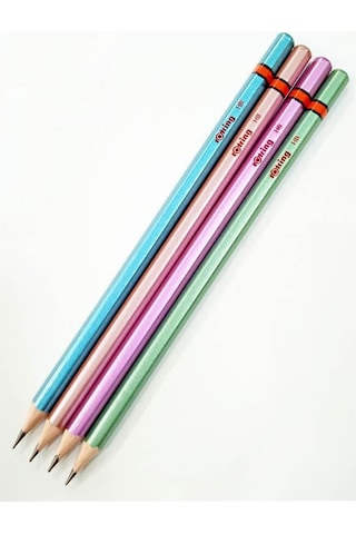 Rotring Metalik Kurşun Kalem 12 Li 1 Paket Siyah Renkli Kurşun Kalem 4 Renk Hb Kurşun Kalem Çok Renkli
