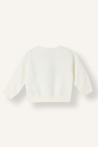 Defacto Bisiklet Yaka Baskılı Sweatshirt Erkek Bebek H8402a526auwt34 Beyaz-wt34