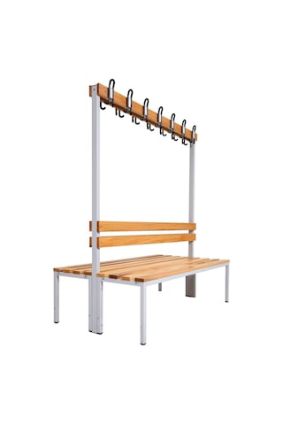 Ayakkabılıksız 4 Ayaklı Çift Taraflı Bank, Kanca Şeritli Bank, 14 Kanca, 150x85x170 Cm, Spor Bankı