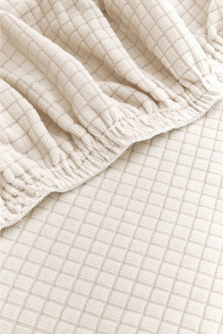 Bambu Pıtı Kare Sandalye Kılıfı Koyu Gri Renk Likralı Yıkanabilir 1 Adet