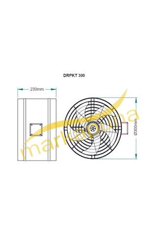 Fanex DRPKT 300 Aksiyel 2500 m³/h 30 cm Kanal Tipi Fan
