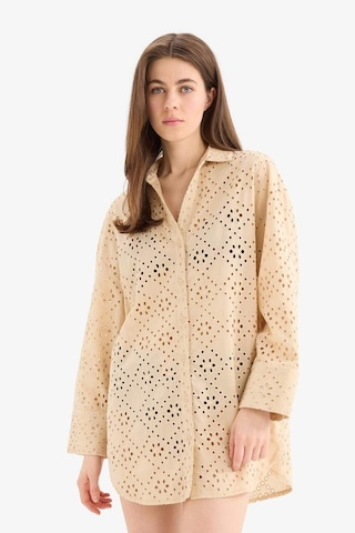 DeFacto Regular Fit Pamuklu Brode Plaj Gömleği-Fall in Love C0506AX25SMBG387