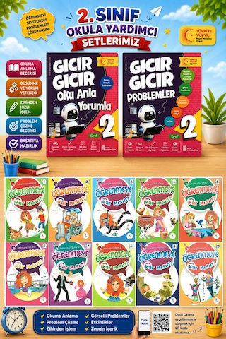 2.sınıf Oku Anla Yorumla + Problemler + Öğrenmeye Var Mısın Hikaye Seti