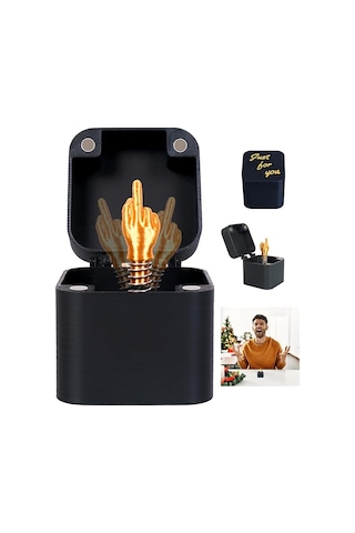 1 Adet 3d Baskılı Şaka Eğlenceli Şaka Doğum Günü Hediyesi Aksesuarları Masa Dekorasyonu Sürpriz Hediye Kutusu Bebekler Oyuncaklar Orta Parmak Kutuda El Sanatları Dekor Heykelcik 5cm 5cm 5cm