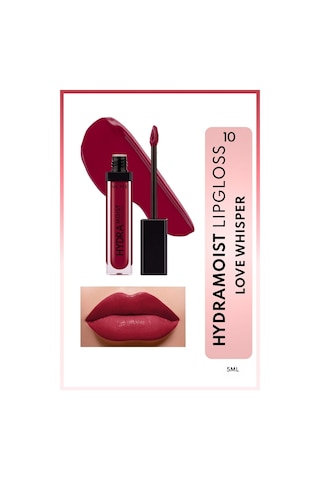 Hydramoist Lipgloss 10 Love Whisper Nemlendirici Dudak Parlatıcısı - Bordo Red Fire