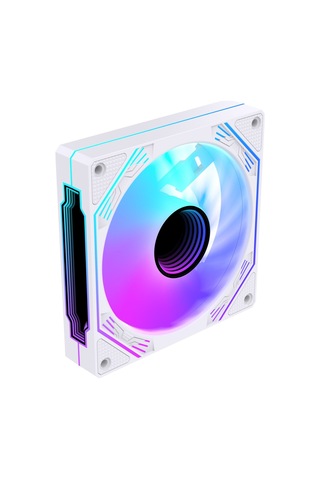 Ng-a120w 7 Adet Infinity Mirror Argb Pwm Kasa Fanı 11x Argb Pwm Slot Kontrolcü Ve Kumanda Beyaz