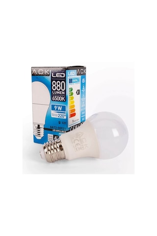 ACK 9 W Led A60 Ampul - Beyaz 6500K - E27 - 12 Adet - AA13-00923