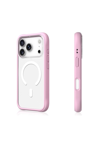 Apple Uyumlu iPhone 17 Pro  Kılıf M-safe Şarj Özellikli Airbagli Youngkit Dynamic 2 Serisi Kapak Pembe Pembe