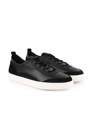 Libero Lz5882 Süet Ve Antik Deri Detaylı Hafif Eva Taban Kadın Sneaker Siyah