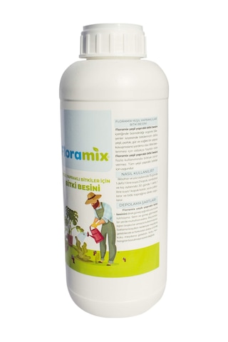 Floramix Yeşil Yapraklı Bitkiler İçin Solucan Gübreli Bitki Besini - Vitamini 1 L