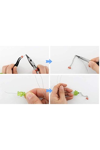 Qingmipy 15 Izgarlı Kristal Takı Yapım Seti - Elastik Tel, Kanca Ve Aletler İle Bileklik, Kolye Ve Küpe Yapımı