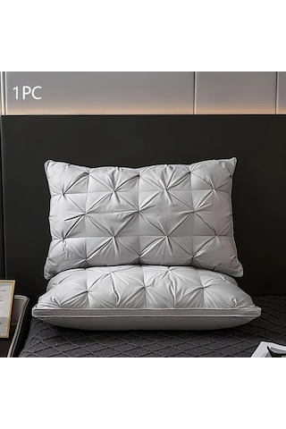 Trendooze Yumuşak Polyester Elyaf Konforlu Uyku Destek Gri Sunshine022 Gri Yastık Gri