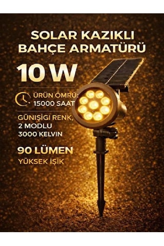 Güneş-solar Enerjili 10 W Yüksek Işık Çim Armetür 1