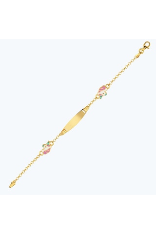 Altınbaş 22 Ayar Altın Çocuk Unicorn Künye Bjrbl0023-25925 Renkli