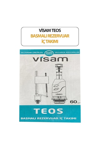 Teos Basmalı Klozet Rezervuar Iç Takımı Beyaz