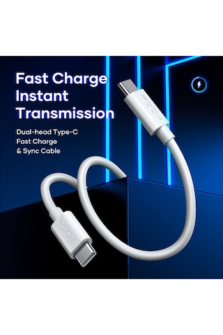Z6 Type-c To Type-c 3a Pd 2 Metre Şarj Ve Data Kablosu Beyaz