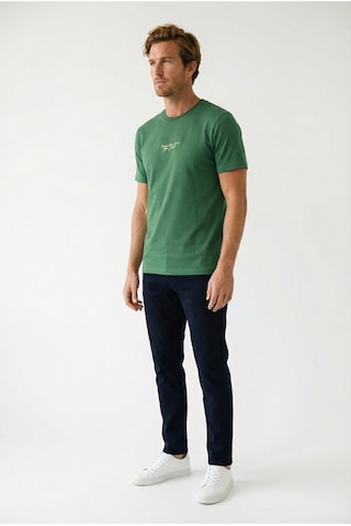Redline Yeni Sezon Erkek Slim Fit Baskılı Tshirt 7031 Nefti