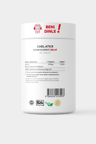 Chelatex Krom Glisinat Takviye Edici 60 Tablet