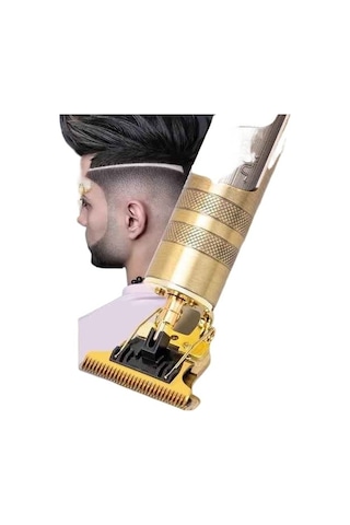 Dalıng Dl-122 Profesyonel Saç Sakal Kesme Makinesi Ejderha Desenli, Usb Type-c Şarjlı T-blade Şarjlı Tıraş Makinesi