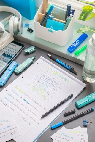 Faber-Castell Grip Finepen İnce Keçe Uçlu Kalem Seti, 30’lu, Pastel ve Neon Renkler, 0.4 mm Hassas Uç, Üçgen Gövde