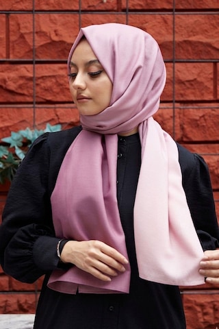 Afvente Degrade Desen Gül Kurusu-pudra Soft Pamuk Şal Diğer