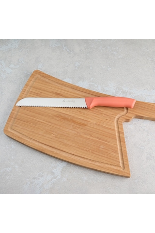 Aryıldız Rexa Tırtıklı Ekmek Bıçak Turuncu 19 Cm Renkli