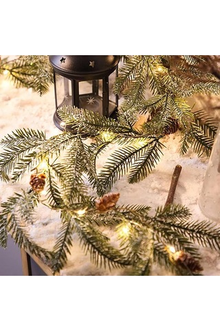 Jeemson Yıldızlı Led Konik Gövde Zirvesi, 20 Işık, 2 Metre, Aa Pil İle Çalışır, Kış Dekorasyonu Yeşil