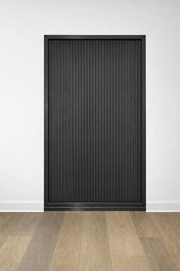 Plise Akordiyon Sürme Kapı İstenilen Ölçüde Yapılır Max 110x240 Antrasit Perde En 110'a Kadar / Boy 240'a Kadar.