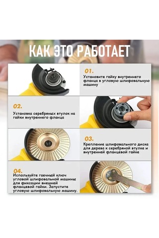 Yaleker Ahşap Taşlama Disk Seti 100mm - Düz, Eğimli Ve Kavisli Yüzeyler İçin 3'lü Paket - 100x15mm Uçlu Taşlama Aleti