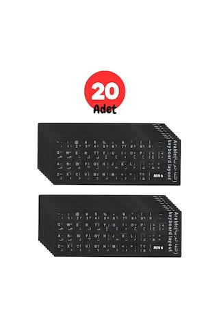 Mn6 Map01 Arapça Klavye Etiketi/silinmez-20 Adet/notebook-pc Uyumlu/arapça Klavye Sticker
