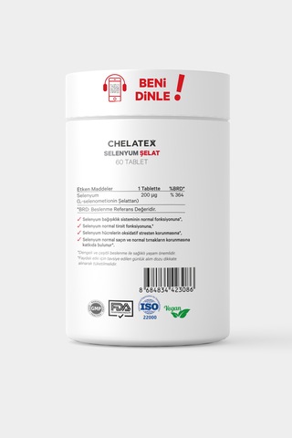 Chelatex Selenyum İçeren Şelat 60 Bitkisel Tablet
