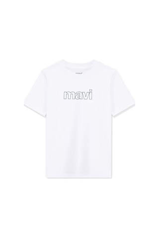 Mavi - Mavi Logo Baskılı Beyaz Tişört 66323620 Beyaz