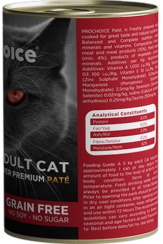 Prochoice Pate Biftekli Yetişkin Kedi Konservesi 6 x 400 G