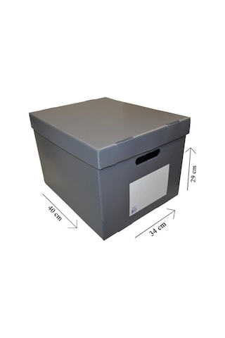 Temel Arşiv Kolisi 5'li Klasör Kapasiteli Gri 5 Adet