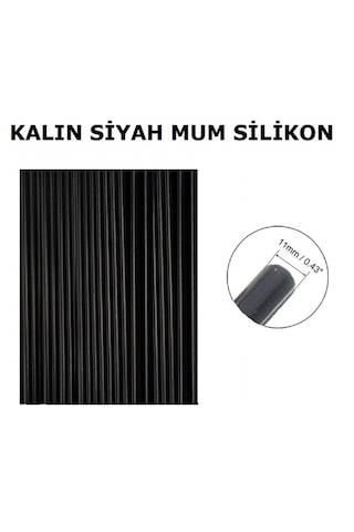 Four Season 1 Kg Siyah 11.3x300 Mm Kalın Çubuk Mum Silikon