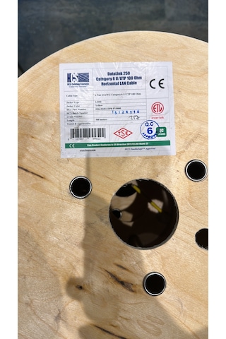 Hcs Cat 6 Halogen Free U/utp Lsoh 500m Makara 23awg Sarı