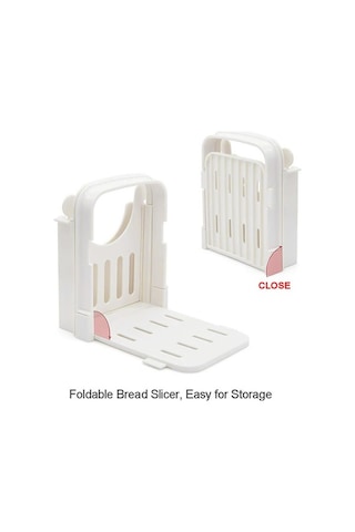 Tongxida Pratik Taşınabilir Ekmek Dilimleyici - Beyaz, Kolay Kullanım Kesici Beyaz