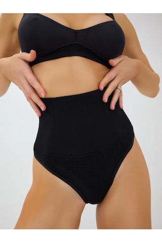 Mabet Bel Bölgesi Etkili Slip Külot Siyah Renk Siyah