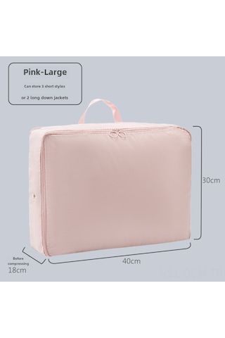 Qingmipy Büyük Boy Pembe Giyim Sıkıştırıcı Depolama Çantası - Ev Ve Seyahat İçin Giyim, Yatak Tekstili Ve Eşya Düzenleyici Organizer Pembe