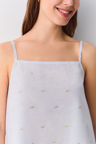 Suwen Pina Şort Pijama Takımı Sh255366671075 Mavi Çizgili Mavi