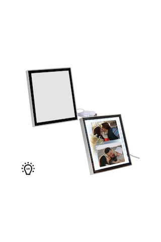 Led Işıklı Fotoğraflı Kare Sihirli Ayna-432