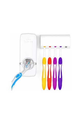 Otomatik Diş Macunu Sıkacağı ve Diş Fırçası Tutucu Banyo Askı Set Diğer
