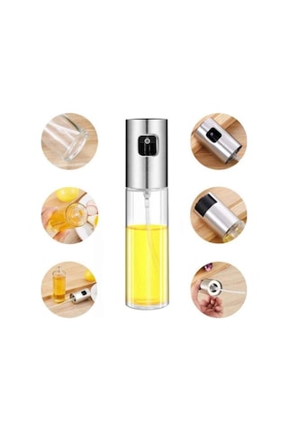 Mutfak Zeytinyağı Sirke Sos Yağdanlık Sprey Başlıklı Şeffaf 100 Ml Çok Amaçlı Spreyli Cam Şişe Diğer